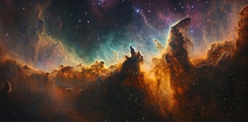 Fototapeta premium Awe-Inspiring Nebula in Deep Space