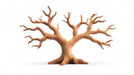 Abstract Artistic Representation of a Bare Tree. Generative AI