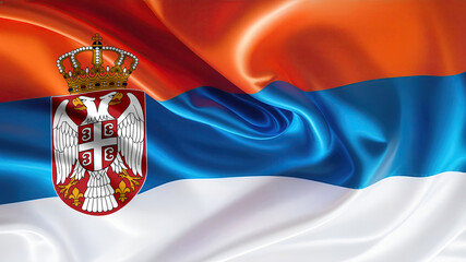 Serbian flag for national Day or Independence Day of serbia
