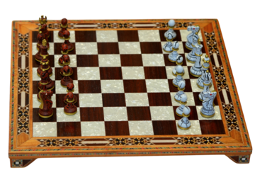 chess board with chess pieces