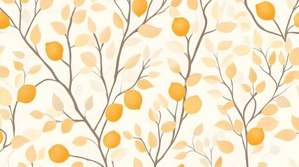 Lemon print pattern, vintage illustration
