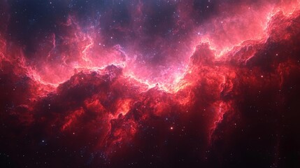 Vibrant Cosmic Clouds in Deep Space. Generative AI