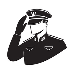 Security Force Officer Salute – Police & Army Icon