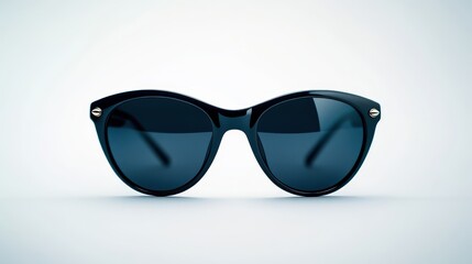 Single pair of trendy sunglasses with a bold frame placed on a clean white background, ideal for summer fashion or accessory campaigns.