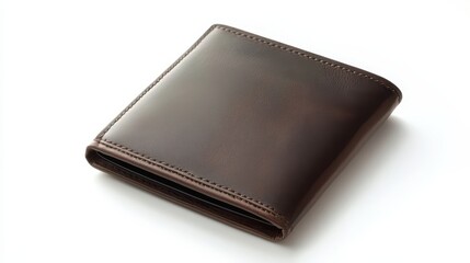 A clean, minimalist wallet with a sleek design isolated on a white background. Great for promoting men s fashion accessories.