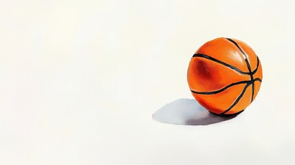 image of a basketball placed on a clean white background, ideal for sports equipment or basketball-related promotions.