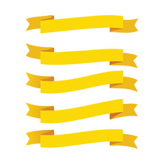 Yellow Ribbon Banners Set Elegant & Versatile Decorative Ribbons