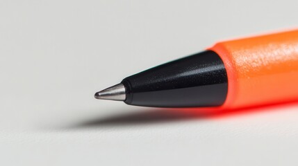 Close-up of a highlighter pen on a white surface, ideal for office products or school supplies.