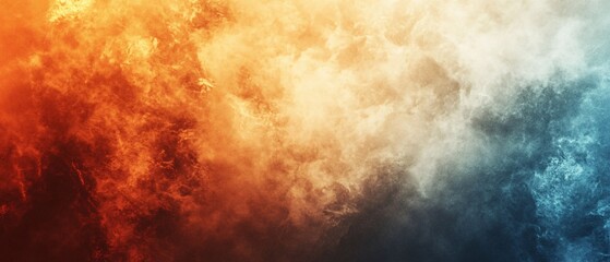 Obraz premium Abstract fiery and icy cloud formations blend