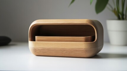 Isolated image of a modern desk organizer on a white surface, ideal for home office or workspace organization products.