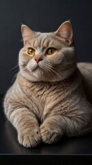 Adorable soft grey British Shorthair Cat Portrait