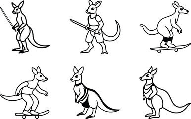 kangaroo vector illustration