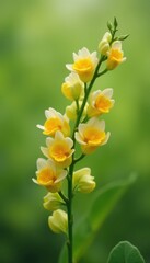 Obraz premium Fragrant pea like flowers on a deciduous tree, flowering tree, wildflower