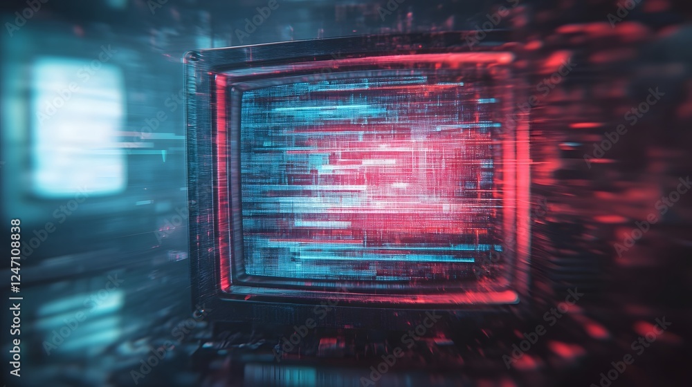 Poster a visually striking and immersive digital backdrop featuring a futuristic aesthetic with vibrant neo