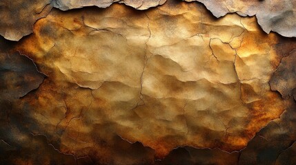 Obraz premium Textured Background of Cracked Earth in Warm Tones. Generative AI