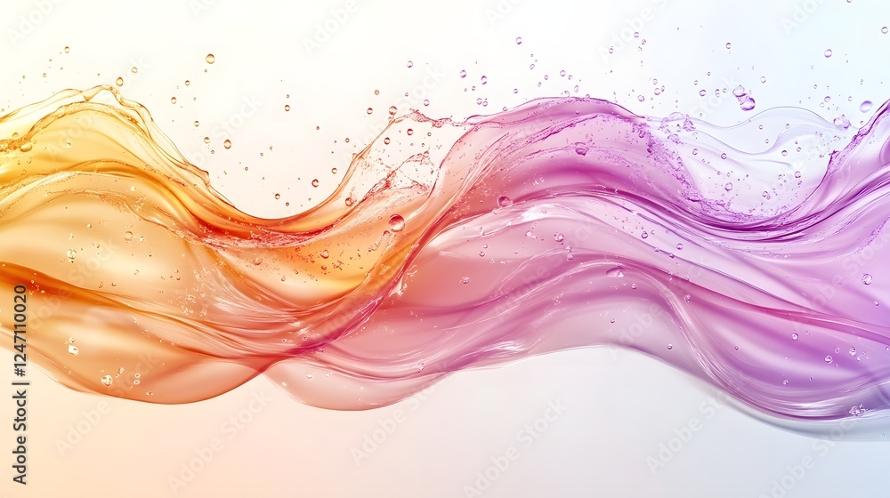 Poster Captivating abstract art with a dynamic swirling flow of vibrant colors creating a mesmerizing and energetic digital design background