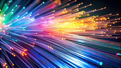 Minimalist Optical Fiber Cable, Abstract Photography, Light Transmission