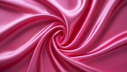 Obraz premium Rose Pink silk fabric background - smooth, elegant folds and evenly lit