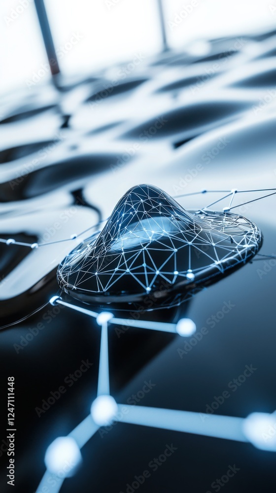 Poster innovative technology concepts modern office space abstract image digital environment close-up view 