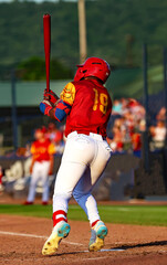 baseball player hitting 