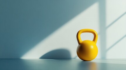 image of a kettlebell on a clean white surface, perfect for gym or workout gear promotions.
