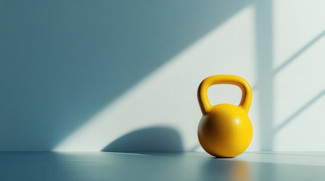 image of a kettlebell on a clean white surface, perfect for gym or workout gear promotions.