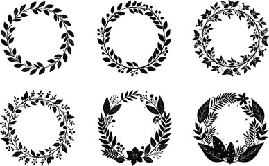 black and white floral frame