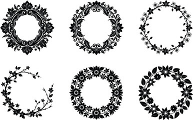 set of decorative elements