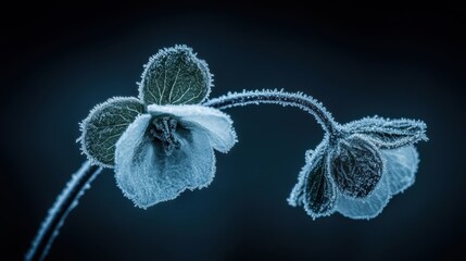 Frost-kissed bloom winter dawn light