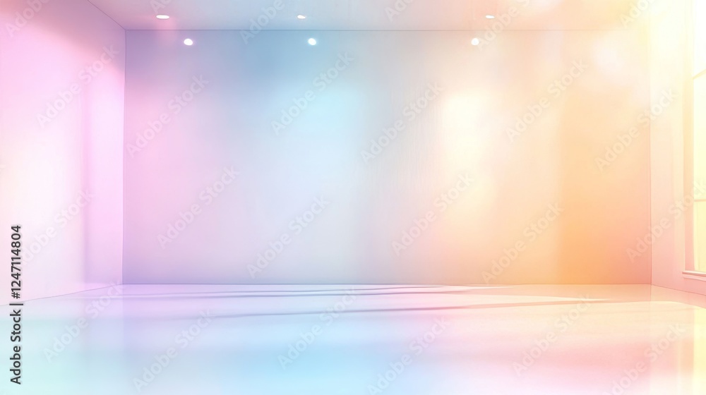 Aufkleber blurry background with soft focus and bokeh effect. blank backdrop for graphic design. mix of colorf