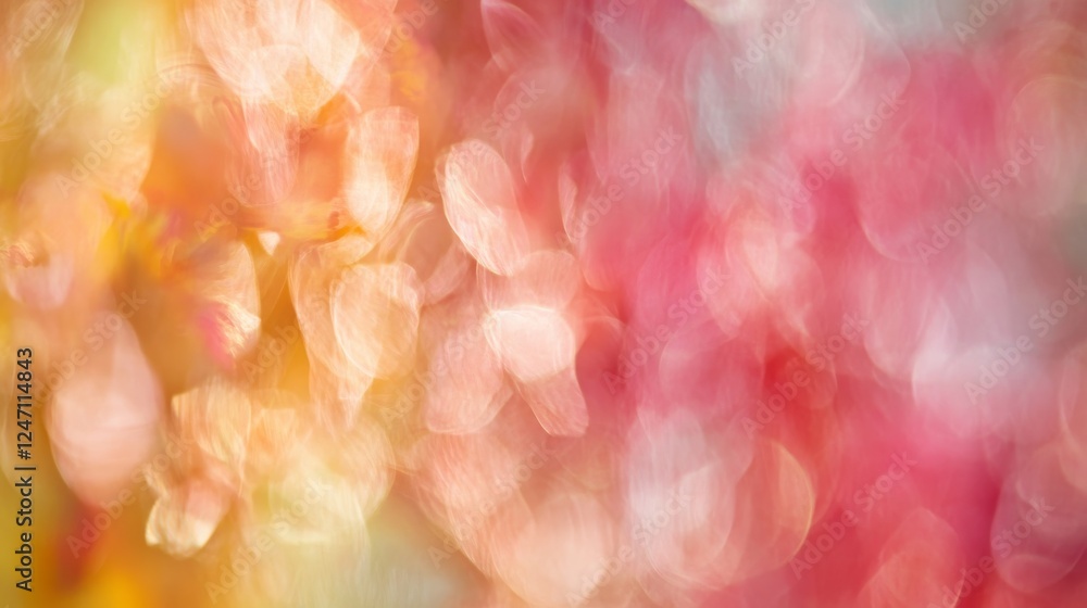 Poster blurry background with soft focus and bokeh effect. blank backdrop for graphic design. mix of colorf