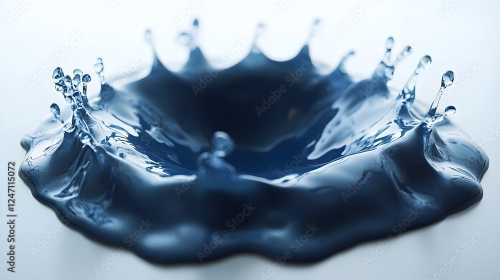 Fototapete Captivating image of a frozen moment in time showcasing the mesmerizing beauty and power of a dynamic splash of water droplets  The abstract
