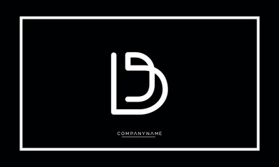 Alphabet letter D or DD vector logo icon