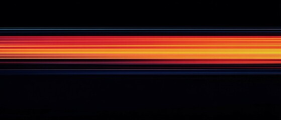 Abstract Horizontal Lines Of Orange Red And Black
