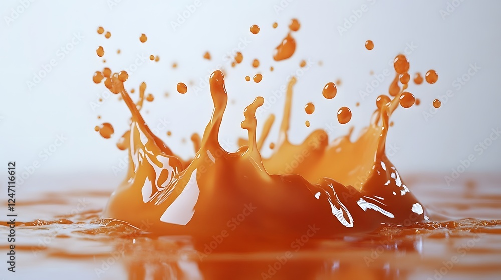 Poster colorful splashing water effects and liquid explosion in dynamic motion against a neutral gray backd