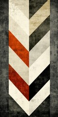 Fototapeta premium This abstract geometric pattern features chevron shapes in earthy tones and a textured background for visual interest.