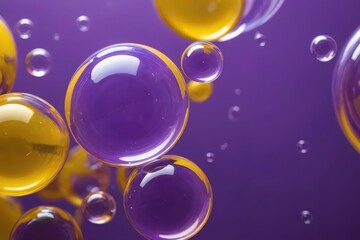 Abstract Colorful Bubbles On Purple Background
