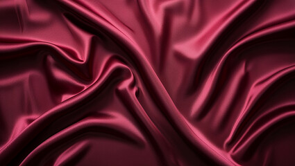 Obraz premium Luxurious maroon silk background - smooth, elegant folds and evenly lit