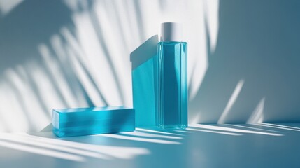 A single set of travel-sized toiletries isolated on a clean white surface, ideal for promoting vacation or travel essentials.