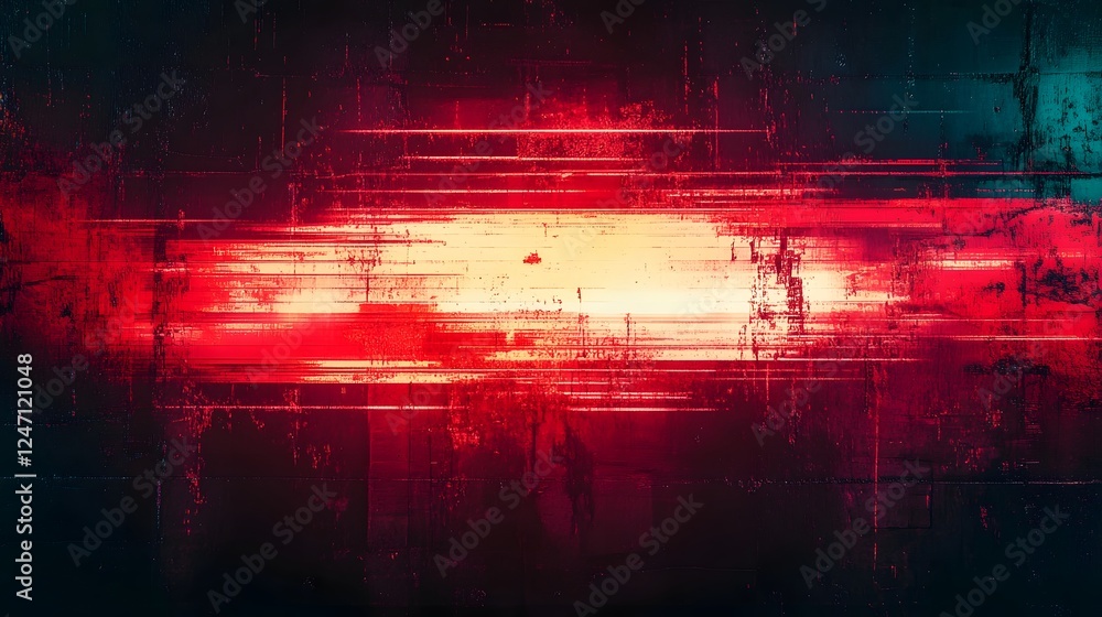 Poster Electrifying Digital Abstraction Pulsating fractals luminous interferences and kinetic geometric patterns collide in a transcendent visionary spectacle of color light and motion