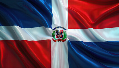 Dominican Republic flag for national Day or Independence Day of Dominican Republic