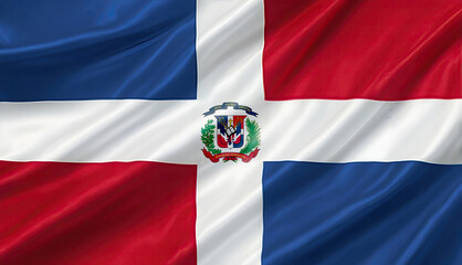 Dominican Republic flag for national Day or Independence Day of Dominican Republic