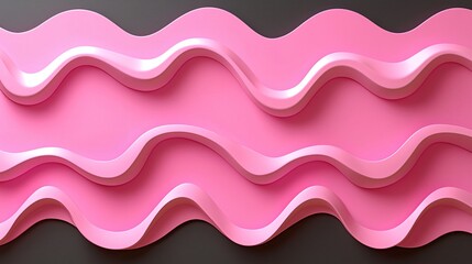 Harmonious Pink Waves Abstract Design Fluid Layers Artistic Composition Creative Visual Graphic Art.