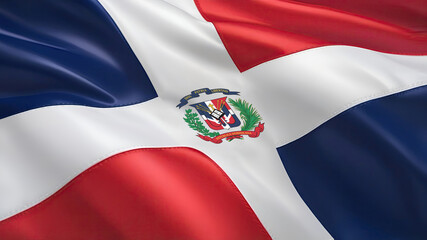 Dominican Republic flag for national Day or Independence Day of Dominican Republic