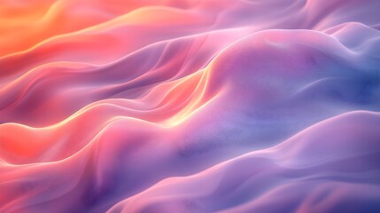 Obraz premium Abstract Wavy Lines in Soft Pastel Colors for Creative Art Backgrounds – Generative AI