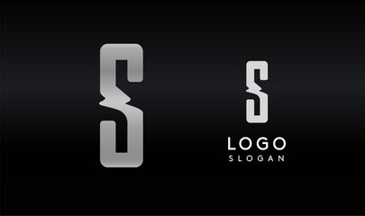 Stylized letter S with sharp, abstract cuts like bullet passing trail through letter for modern sleek logo design, creative agencies branding, tech startup, corporate identity. Vector illustration.