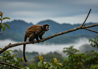 Obraz premium White-faced capuchin monkey in Costa Rica 