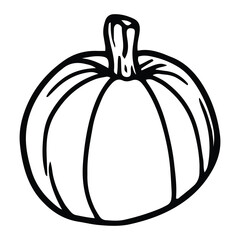 Pumpkin and Jack O Lantern Hand Drawn  Spooky and Cute Vector