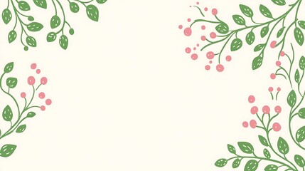 Floral frame, spring, nature, background, invitation