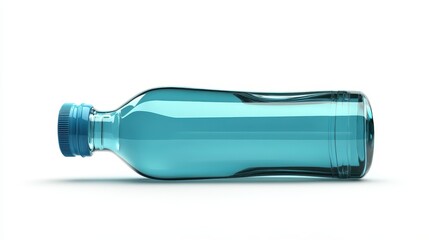 Isolated image of a water bottle with a sleek design on a white background, ideal for fitness or active lifestyle products.